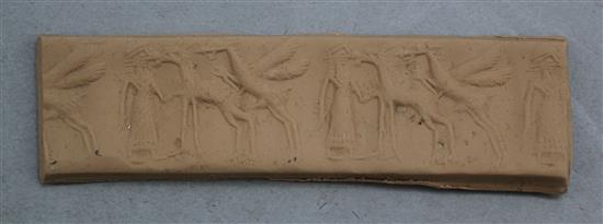 Two Neo-Assyrian and one Neo-Babylonian stone cylinder seals, c.800-600 B.C.